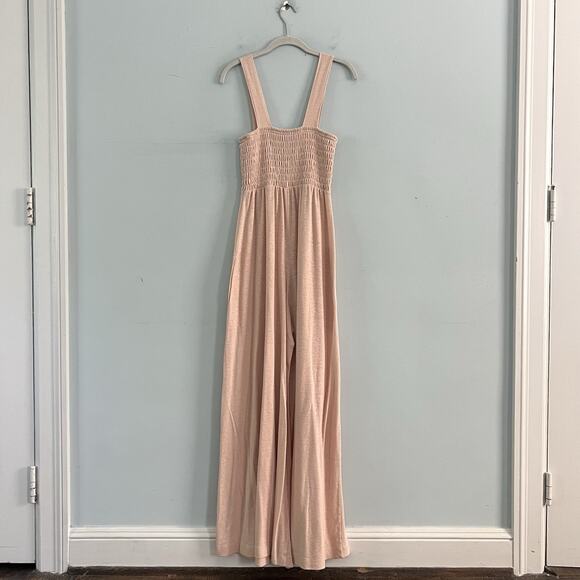 Free People Beach Homecoming Sunbath Linen Wide Leg Jumpsuit - Picture 4 of 7